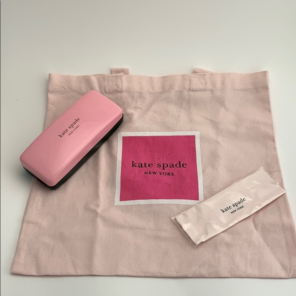 Kate Spade Sunglass Case and Pink Canvas Tote